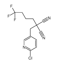 2-[(6-chloropyridin-3-yl)methyl]-2-(4,4,4-trifluorobutyl)propanedinitrile Structure