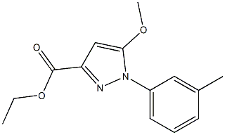 5-methoxy-1-m-tolyl-1H-pyrazole-3-carboxylic acid ethyl ester Structure