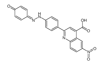 6-nitro-2-[4-[2-(4-oxocyclohexa-2,5-dien-1-ylidene)hydrazinyl]phenyl]quinoline-4-carboxylic acid结构式