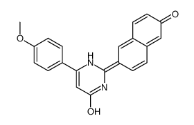 6-(4-methoxyphenyl)-2-(6-oxonaphthalen-2-ylidene)-1H-pyrimidin-4-one结构式