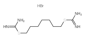 7-carbamimidoylsulfanylheptylsulfanylmethanimidamide Structure