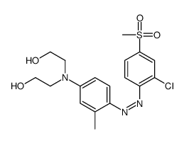 2,2'-[[4-[[2-chloro-4-(methylsulphonyl)phenyl]azo]-3-methylphenyl]imino]bisethanol structure