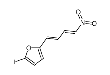 2-iodo-5-(4-nitrobuta-1,3-dienyl)furan Structure