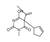 5-(2-Cyclopentenyl)-1-methyl-5-(1-methylvinyl)-2,4,6(1H,3H,5H)-pyrimidinetrione结构式
