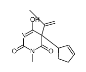 5-(2-Cyclopentenyl)-1-methyl-5-(1-methylvinyl)-2,4,6(1H,3H,5H)-pyrimidinetrione Structure