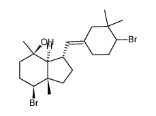 (3S,3aβ)-7α-Bromo-3β-[[(E,S)-4-bromo-3,3-dimethylcyclohexylidene]methyl]octahydro-4,7aα-dimethyl-1H-inden-4α-ol structure