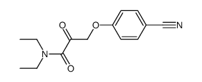 N,N-diethyl-3-(4-cyanophenoxy)-2-oxopropanamide Structure