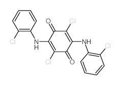 2,5-dichloro-3,6-bis[(2-chlorophenyl)amino]cyclohexa-2,5-diene-1,4-dione结构式