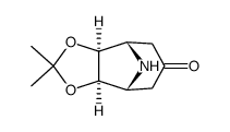 2,2-dimethyl-(3at,8at)-hexahydro-4r,8c-epiazano-cyclohepta[1,3]dioxol-6-one Structure