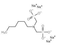 [(hexylimino)bis(methylene)]bisphosphonic acid, sodium salt结构式