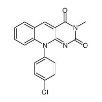 10-(4-chloro-phenyl)-3-methyl-10H-pyrimido[4,5-b]quinoline-2,4-dione Structure