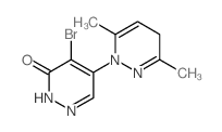 4-bromo-5-(3,6-dimethyl-4H-pyridazin-1-yl)-2H-pyridazin-3-one structure