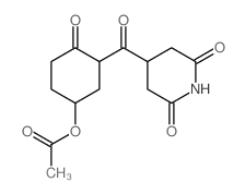 2,6-Piperidinedione,4-[[5-(acetyloxy)-2-oxocyclohexyl]carbonyl]- Structure