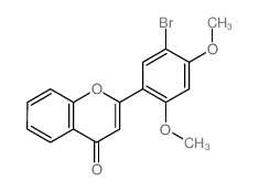 4H-1-Benzopyran-4-one,2-(5-bromo-2,4-dimethoxyphenyl)- Structure