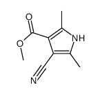 4-氰基-2,5-二甲基吡咯-3-羧酸甲酯结构式