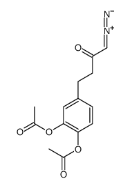 4-(3,4-diacetyloxyphenyl)-1-diazoniobut-1-en-2-olate结构式