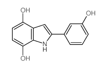 2-(3-hydroxyphenyl)-1H-indole-4,7-diol Structure