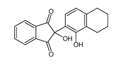 2-hydroxy-2-(1-hydroxy-5,6,7,8-tetrahydronaphthalen-2-yl)indene-1,3-dione结构式