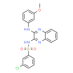 3-chloro-N-{3-[(3-methoxyphenyl)amino]quinoxalin-2-yl}benzenesulfonamide picture