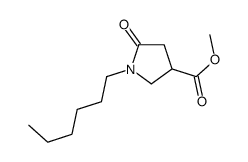 1-Hexyl-5-oxo-3-pyrrolidinecarboxylic acid methyl ester结构式