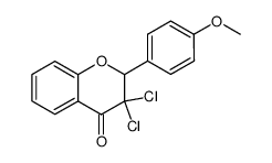 3,3-dichloro-2-(4-methoxyphenyl)-4-chromanone结构式