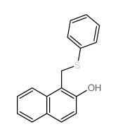 1-(phenylsulfanylmethyl)naphthalen-2-ol结构式