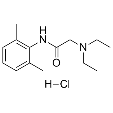 Lidocaine hydrochloride structure