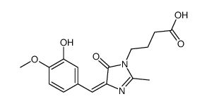 4-[(4E)-4-[(3-hydroxy-4-methoxyphenyl)methylidene]-2-methyl-5-oxoimidazol-1-yl]butanoic acid Structure