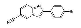 2-(4-bromophenyl)imidazo[1,2-a]pyridine-6-carbonitrile结构式