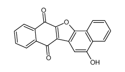 5-hydroxydinaphtho[1,2-b:2',3'-d]furan-7,12-quinone结构式