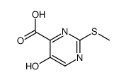5-hydroxy-2-methylsulfanylpyrimidine-4-carboxylic acid结构式