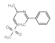 Methanimidic acid, N-(methylsulfonyl)-,methyl(1-phenylethylidene)hydrazide (9CI) structure
