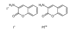 3-aminochromen-2-one, platinum(+2) cation, diiodide structure