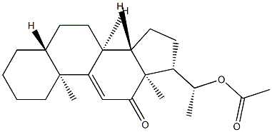 (20R)-20-Acetyloxy-5α-pregn-9(11)-en-12-one结构式