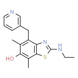 6-Benzothiazolol,2-(ethylamino)-5,7-dimethyl-4-(3-pyridinylmethyl)-结构式