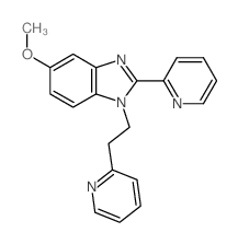5-methoxy-2-pyridin-2-yl-1-(2-pyridin-2-ylethyl)benzoimidazole Structure