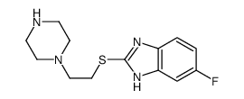 6-fluoro-2-(2-piperazin-1-ylethylsulfanyl)-1H-benzimidazole结构式