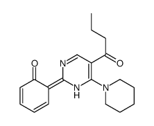 6-(5-butanoyl-6-piperidin-1-yl-1H-pyrimidin-2-ylidene)cyclohexa-2,4-dien-1-one结构式