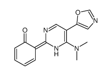 6-[6-(dimethylamino)-5-(1,3-oxazol-5-yl)-1H-pyrimidin-2-ylidene]cyclohexa-2,4-dien-1-one Structure