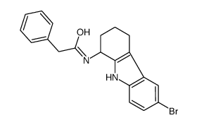 N-(6-bromo-2,3,4,9-tetrahydro-1H-carbazol-1-yl)-2-phenylacetamide结构式