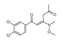 (E)-1-(3,4-dichlorophenyl)-3-(methoxymethylamino)-4-acetyl-2-buten-1-one Structure