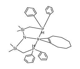 iridium(η2-C8H14)(N(SiMe2CH2PPh2)2) Structure