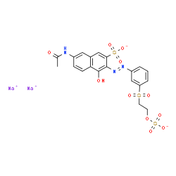 disodium 7-acetamido-4-hydroxy-3-[[3-[[2-(sulphonatooxy)ethyl]sulphonyl]phenyl]azo]naphthalene-2-sulphonate结构式