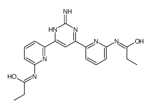 N-[6-[2-amino-6-[6-(propanoylamino)pyridin-2-yl]pyrimidin-4-yl]pyridin-2-yl]propanamide结构式