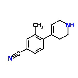 3-Methyl-4-(1,2,3,6-tetrahydro-4-pyridinyl)benzonitrile结构式