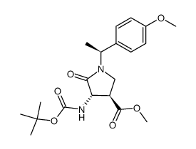 methyl (3R,4S)-{4-(tert-butoxycarbonylamino)-1-[(1S)-1-(4-methoxyphenyl)ethyl]-5-oxopyrrolidin-3-yl}carboxylate Structure