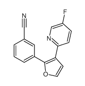 3-[3-(5-fluoropyridin-2-yl)furan-2-yl]benzonitrile Structure