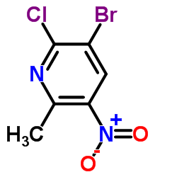 3-Bromo-2-chloro-5-nitro-6-picoline structure