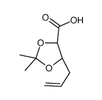 (4S,5R)-2,2-dimethyl-5-prop-2-enyl-1,3-dioxolane-4-carboxylic acid结构式