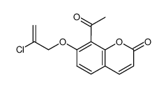 8-acetyl-7-((β-chloroallyl)oxy)coumarin Structure